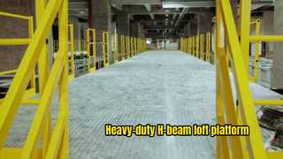Heavy-duty H-beam loft platform