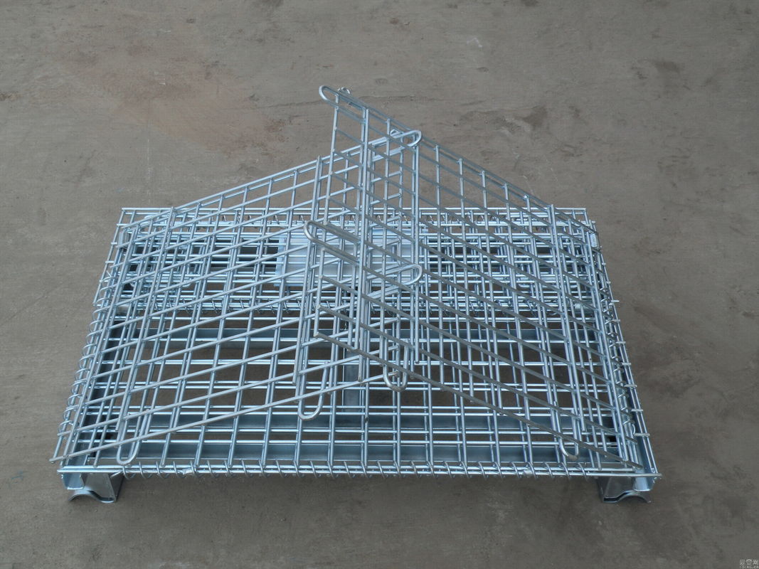Heavy Duty Galvanized Metal Storage Cage / Thùng chứa lưới sợi gấp cho nhà mặc