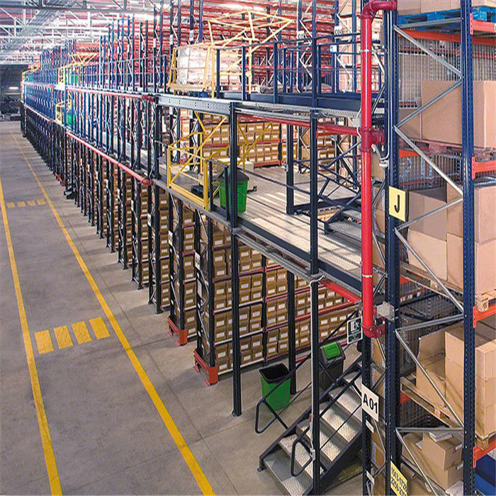 Thép công nghiệp Mezzanine sàn sàn tải 300-1000kg mỗi mét vuông cho các tùy chọn lưu trữ đa năng