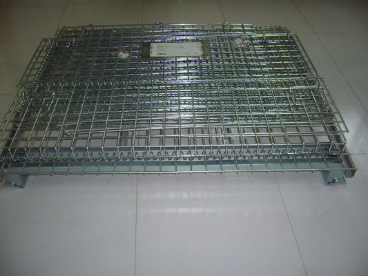 Thùng chứa lưới sợi gấp galvanized, hộp lưu trữ lưới sợi cho kho