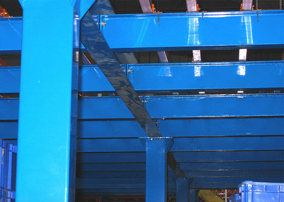 Cấu trúc thép hạng nặng sàn mezzanine cho giá đỡ lưu trữ nhà kho hỗ trợ