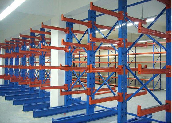 Q235B Thép hai mặt Cantilever Racking, Cantilever gỗ kho hàng
