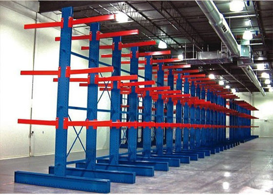 Q235B Thép hai mặt Cantilever Racking, Cantilever gỗ kho hàng