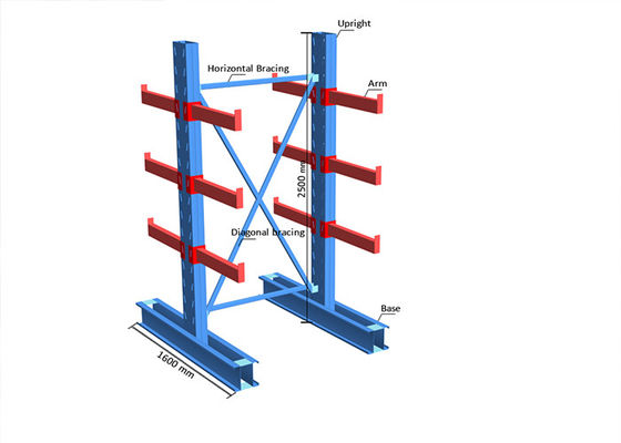 Thép Q235 Cantilever điều chỉnh racking cánh tay cho kho lưu trữ kho công nghiệp