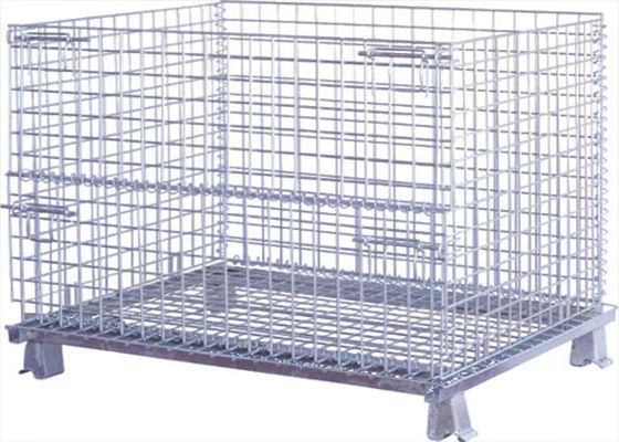 Lồng lưới thép có thể gập gọn có bánh xe để vận chuyển hàng hóa hậu cần