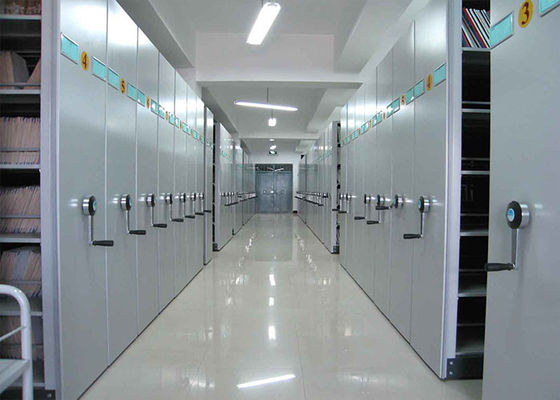 Kim loại di chuyển tủ tệp hệ thống kệ cho thư viện lưu trữ tệp / sách