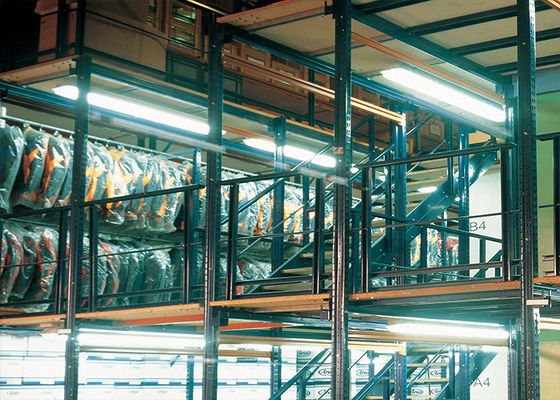 Lớp phủ bột sàn thép công nghiệp Mezzanine với lối đi cho kho