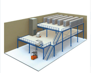 Lớp phủ bột sàn thép công nghiệp Mezzanine với lối đi cho kho