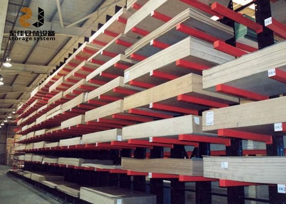 Hệ thống giá đỡ gỗ Cantilever Powder Coating Warehouse Nhà sản xuất giá đỡ Cantilever