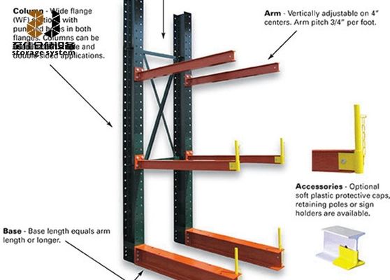 Bột phủ Cantilever thép Caches Cantilever nặng