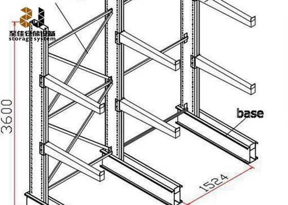 Multi-level Cantilever Pallet Racking chống ăn mòn cho lưu trữ ống