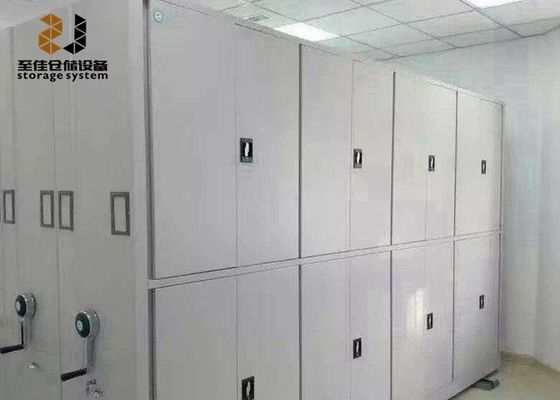 Grey Moving File Cabinets Shelf System Hệ thống kệ thư viện mật độ cao