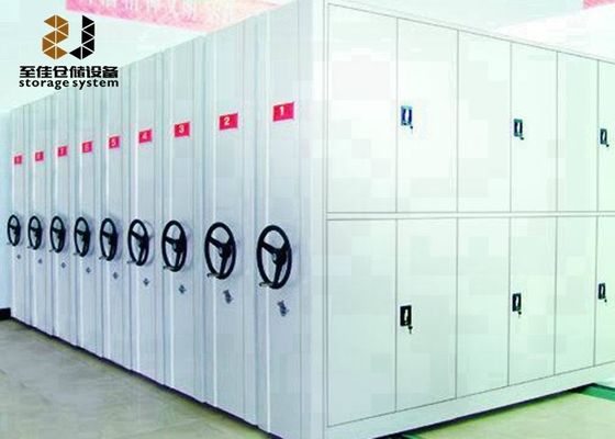 Grey Moving File Cabinets Shelf System Hệ thống kệ thư viện mật độ cao
